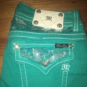 Teal Miss Me Jeans